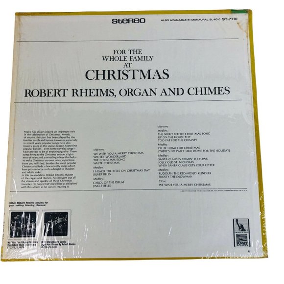 Organ & Chime By Robert Rheims For The Whole Family At Christmas Vinyl LP Record - Picture 3 of 5